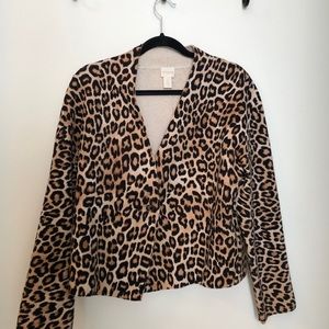Chicos Leopard Sweater Jacket 2